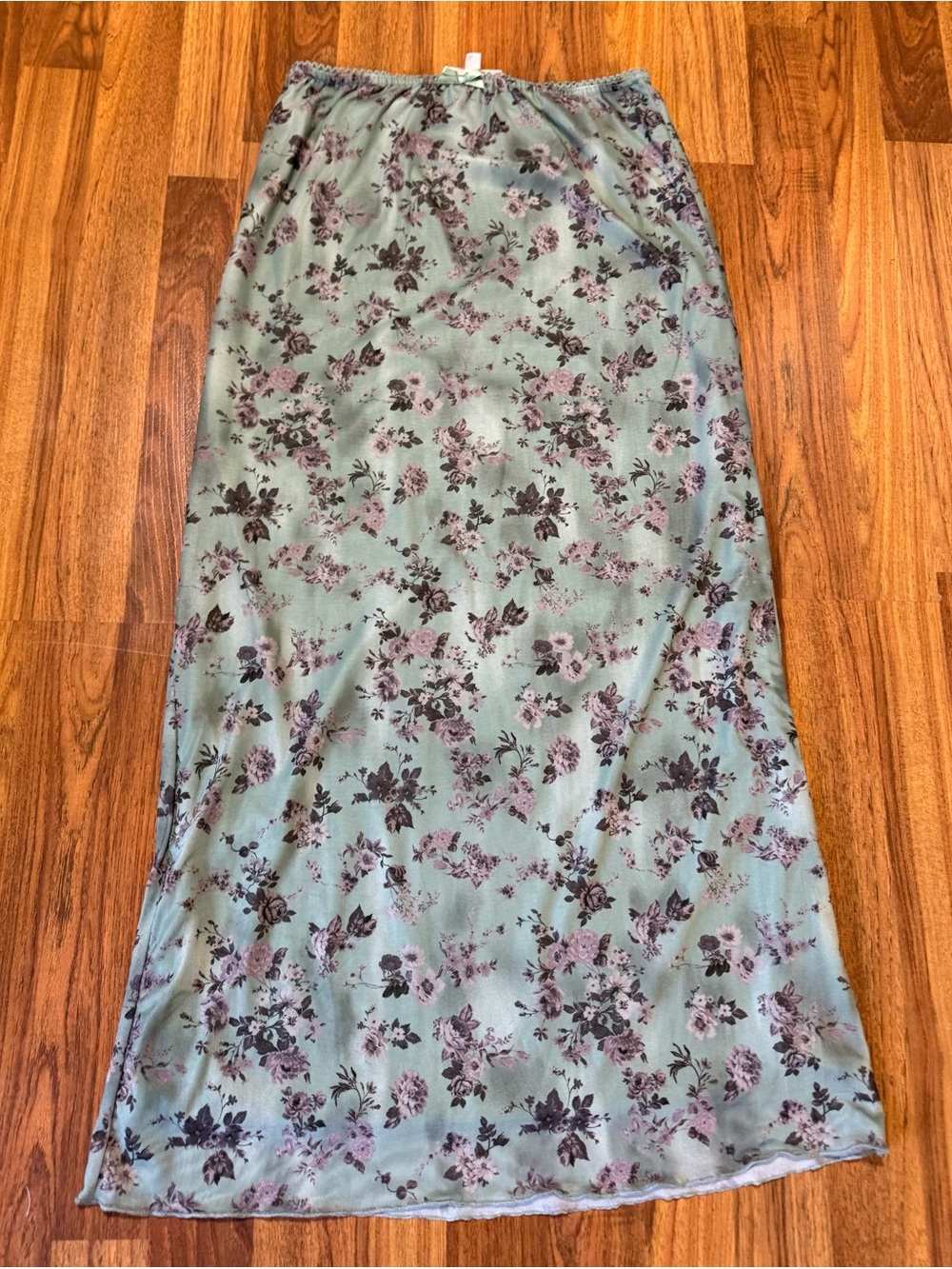 Floral Maxi Skirt in Sage Green